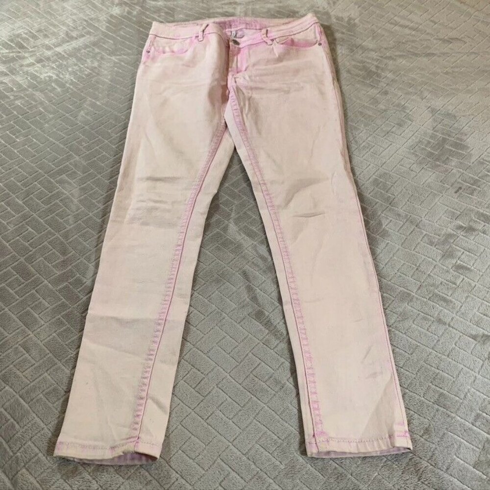 Chip & Pepper Womens 30 Denim Jeans Light Pink Syd Skinny Ankle Mid Rise Stretch